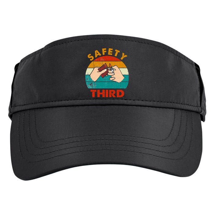 Warning Fireworks Firecrackers Safety Third 4th Of July Adult Drive Performance Visor