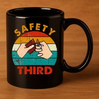 Warning Fireworks Firecrackers Safety Third 4th Of July 11oz C Handle Ceramic Mug