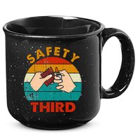 Warning Fireworks Firecrackers Safety Third 4th Of July 15oz Campfire Ceramic Mug