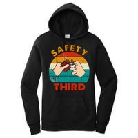 Warning Fireworks Firecrackers Safety Third 4th Of July Women's Pullover Hoodie