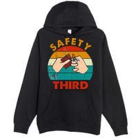 Warning Fireworks Firecrackers Safety Third 4th Of July Premium Pullover Hoodie