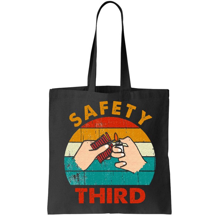 Warning Fireworks Firecrackers Safety Third 4th Of July Bag
