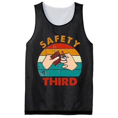 Warning Fireworks Firecrackers Safety Third 4th Of July Mesh Reversible Basketball Jersey Tank