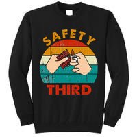 Warning Fireworks Firecrackers Safety Third 4th Of July Tall Sweatshirt
