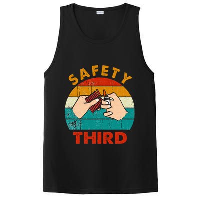 Warning Fireworks Firecrackers Safety Third 4th Of July PosiCharge Competitor Tank