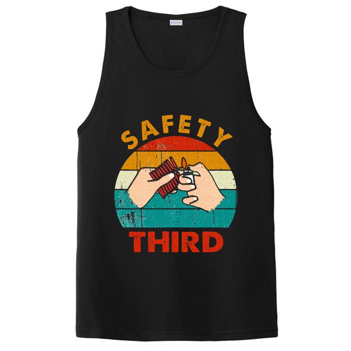 Warning Fireworks Firecrackers Safety Third 4th Of July PosiCharge Competitor Tank