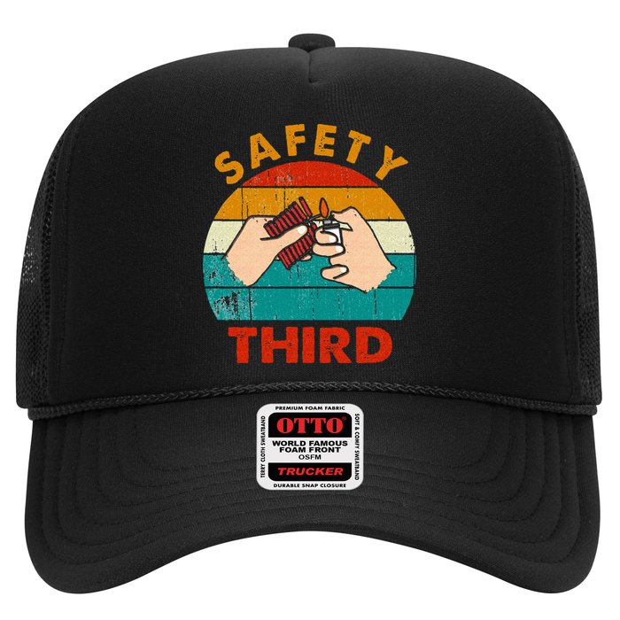 Warning Fireworks Firecrackers Safety Third 4th Of July Trucker Hat