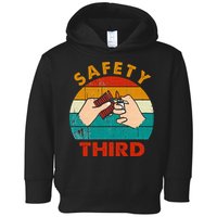 Warning Fireworks Firecrackers Safety Third 4th Of July Toddler Hoodie