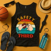 Warning Fireworks Firecrackers Safety Third 4th Of July Tank Top