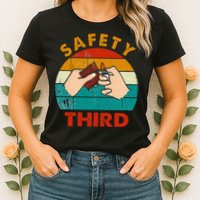 Warning Fireworks Firecrackers Safety Third 4th Of July Womens T-Shirt