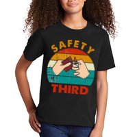 Warning Fireworks Firecrackers Safety Third 4th Of July Kids T-Shirt