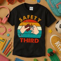 Warning Fireworks Firecrackers Safety Third 4th Of July Kids T-Shirt