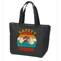 Warning Fireworks Firecrackers Safety Third 4th Of July Zip Tote Bag