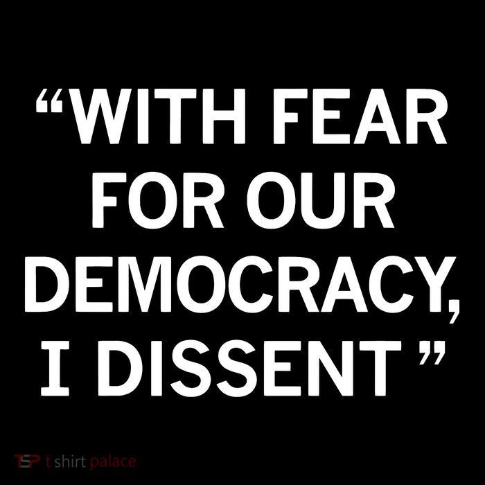 With Fear For Our Democracy I Dissent Drawstring Bag