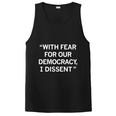 With Fear For Our Democracy I Dissent PosiCharge Competitor Tank