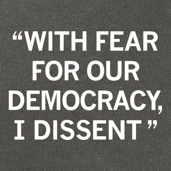 With Fear For Our Democracy I Dissent Cotton Canvas Backpack