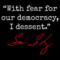 With Fear For Our Democracy I Dissent Backpack