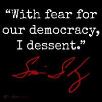 With Fear For Our Democracy I Dissent Tall Sweatshirt