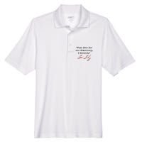 With Fear For Our Democracy I Dissent Men's Origin Performance Pique Polo