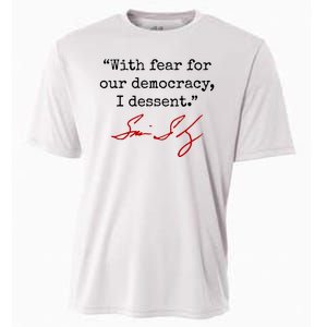 With Fear For Our Democracy I Dissent Cooling Performance Crew T-Shirt