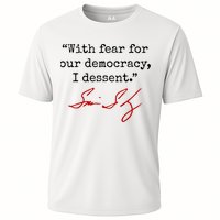 With Fear For Our Democracy I Dissent Cooling Performance Crew T-Shirt