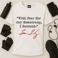 With Fear For Our Democracy I Dissent Cooling Performance Crew T-Shirt