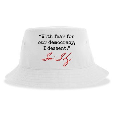 With Fear For Our Democracy I Dissent Sustainable Bucket Hat