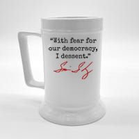 With Fear For Our Democracy I Dissent Beer Stein