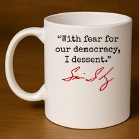 With Fear For Our Democracy I Dissent 11oz C Handle Ceramic Mug