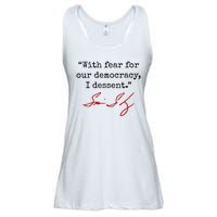 With Fear For Our Democracy I Dissent Ladies Essential Flowy Tank