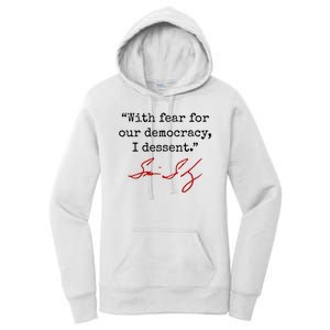 With Fear For Our Democracy I Dissent Women's Pullover Hoodie