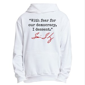 With Fear For Our Democracy I Dissent Urban Pullover Hoodie