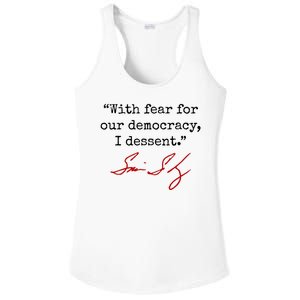 With Fear For Our Democracy I Dissent Ladies PosiCharge Competitor Racerback Tank