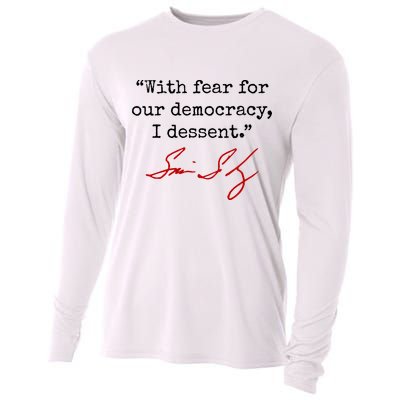 With Fear For Our Democracy I Dissent Cooling Performance Long Sleeve Crew