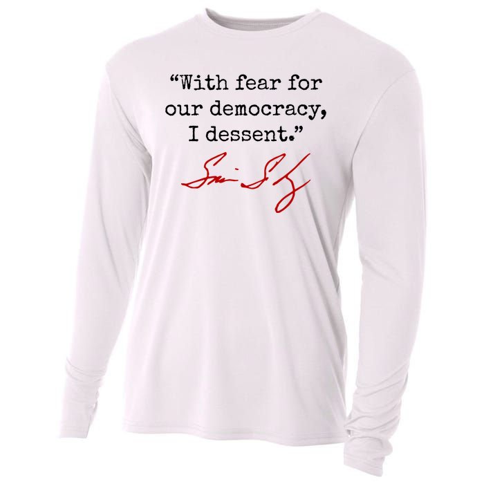 With Fear For Our Democracy I Dissent Cooling Performance Long Sleeve Crew