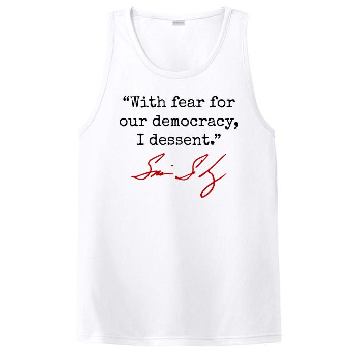 With Fear For Our Democracy I Dissent PosiCharge Competitor Tank