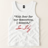 With Fear For Our Democracy I Dissent Tank Top