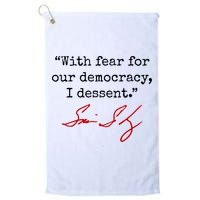 With Fear For Our Democracy I Dissent Golf Towel