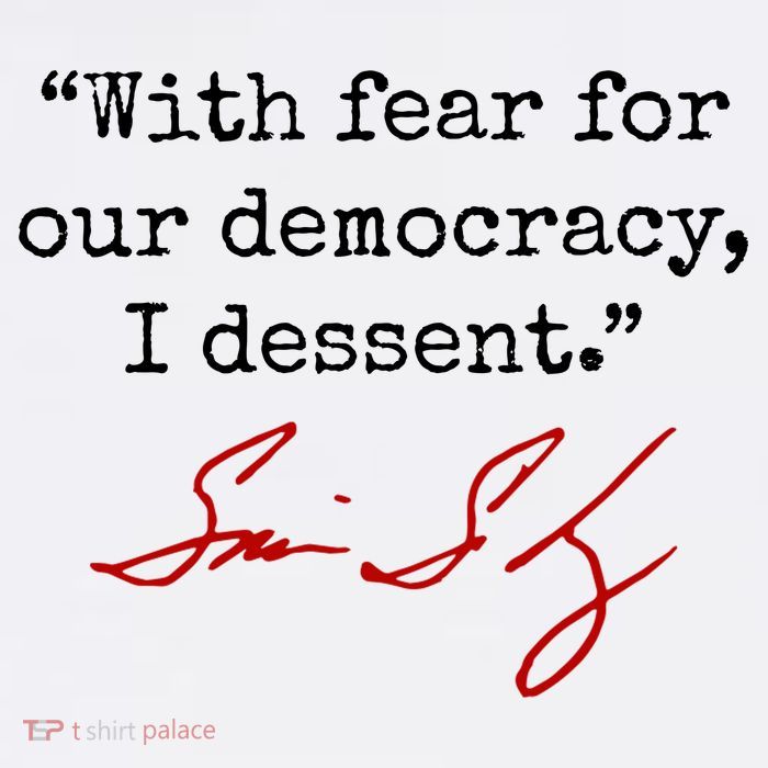 With Fear For Our Democracy I Dissent Short Acrylic Beanie