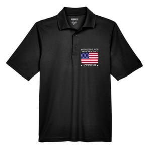 With Fear For Our Democracy I Dissent Men's Origin Performance Pique Polo