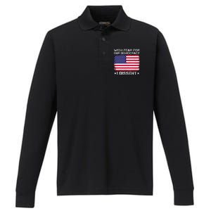 With Fear For Our Democracy I Dissent Performance Long Sleeve Polo