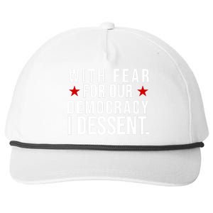 With Fear For Our Democracy I Dessent Snapback Five-Panel Rope Hat