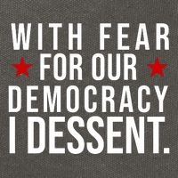 With Fear For Our Democracy I Dessent Cotton Canvas Backpack