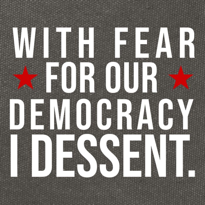 With Fear For Our Democracy I Dessent Cotton Canvas Backpack