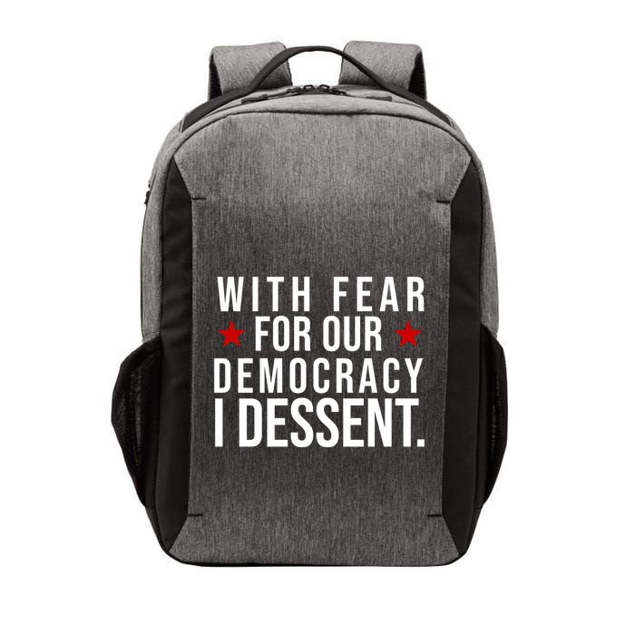 With Fear For Our Democracy I Dessent Vector Backpack