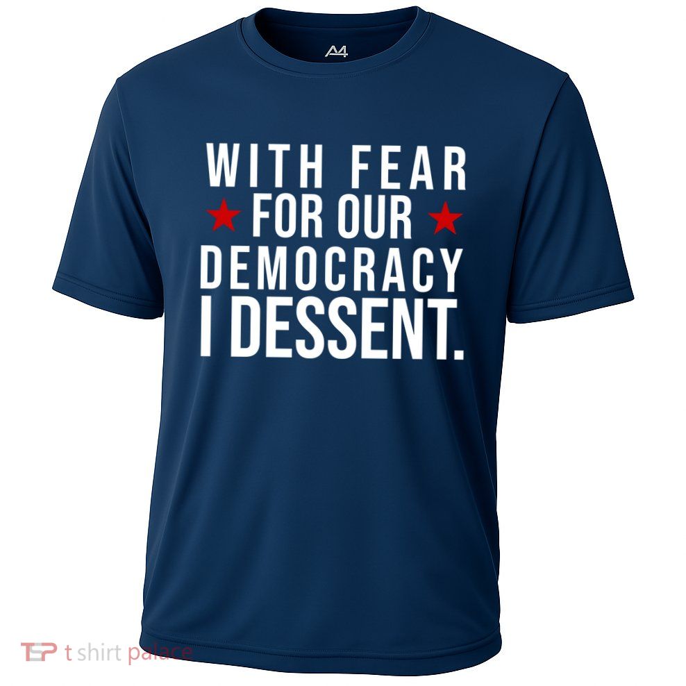 With Fear For Our Democracy I Dessent Cooling Performance Crew T-Shirt