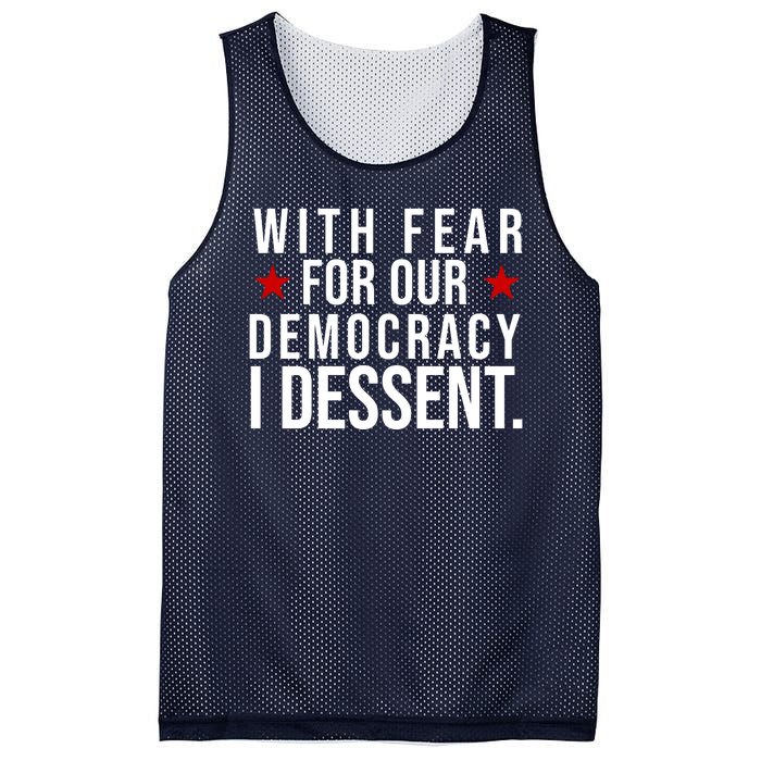 With Fear For Our Democracy I Dessent Mesh Reversible Basketball Jersey Tank