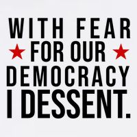 With Fear For Our Democracy I Dessent Garment-Dyed Sweatshirt