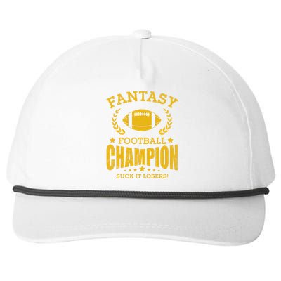 Winner Fantasy Football Champ Champion Draft Football Legend Snapback Five-Panel Rope Hat