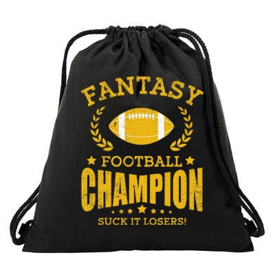 Winner Fantasy Football Champ Champion Draft Football Legend Drawstring Bag